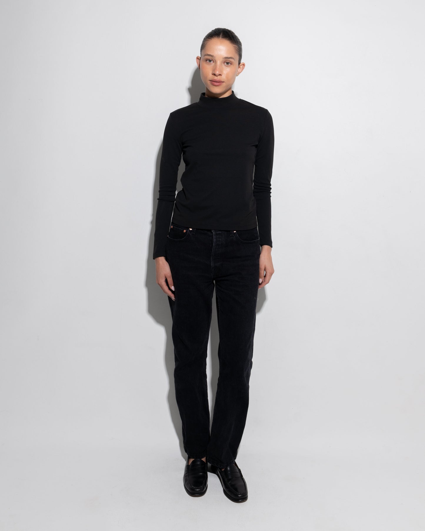 Long Sleeve Mock Neck Shirt