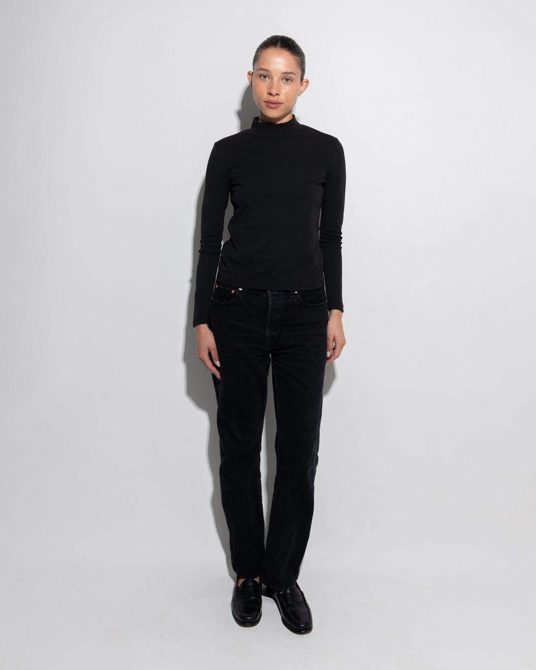 Long Sleeve Mock Neck Shirt